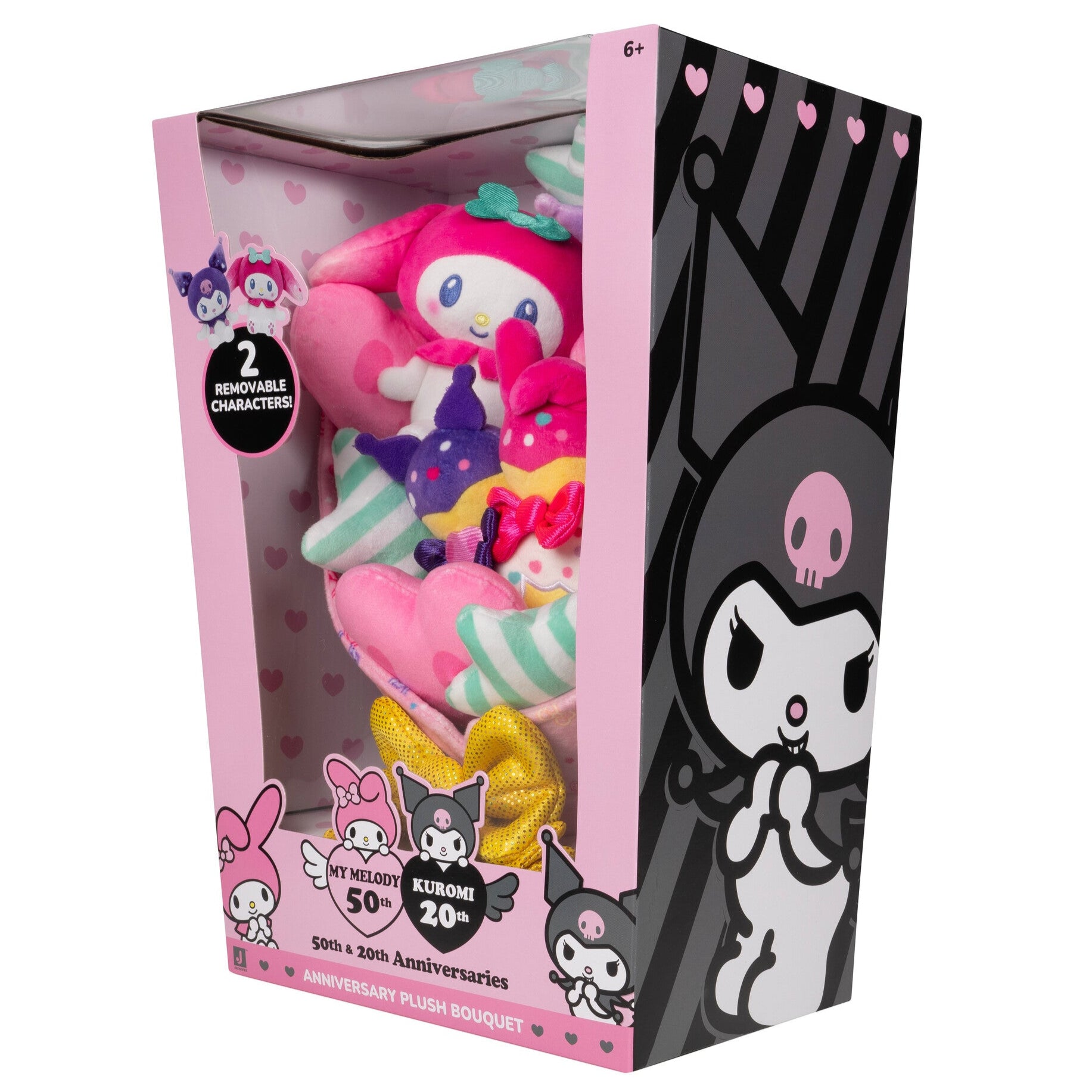 Hello Kitty and Friends 12-Inch My Melody and Kuromi Anniversary Plush Bouquet - Image 11