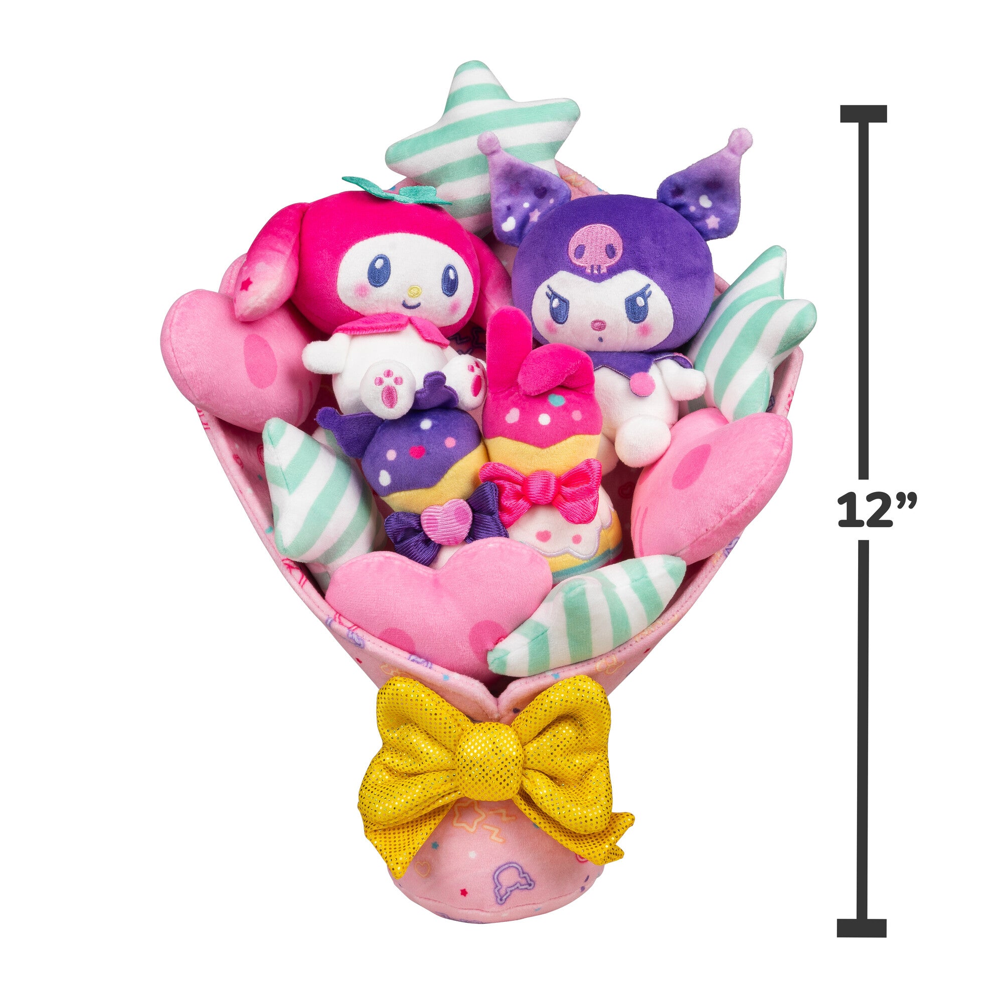 Hello Kitty and Friends 12-Inch My Melody and Kuromi Anniversary Plush Bouquet - Image 10