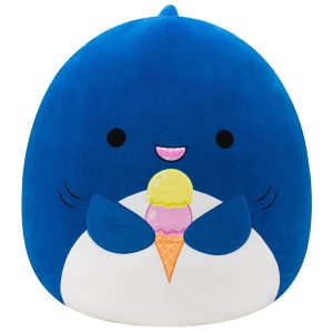 20-Inch Mav the Blue Shark Holding Ice Cream