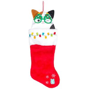 Squishmallows Cam the Cat Holiday Stocking